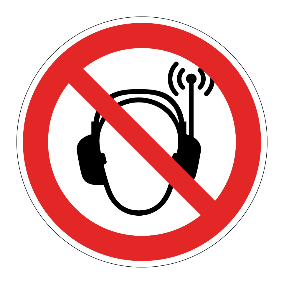 No auriculares de radio