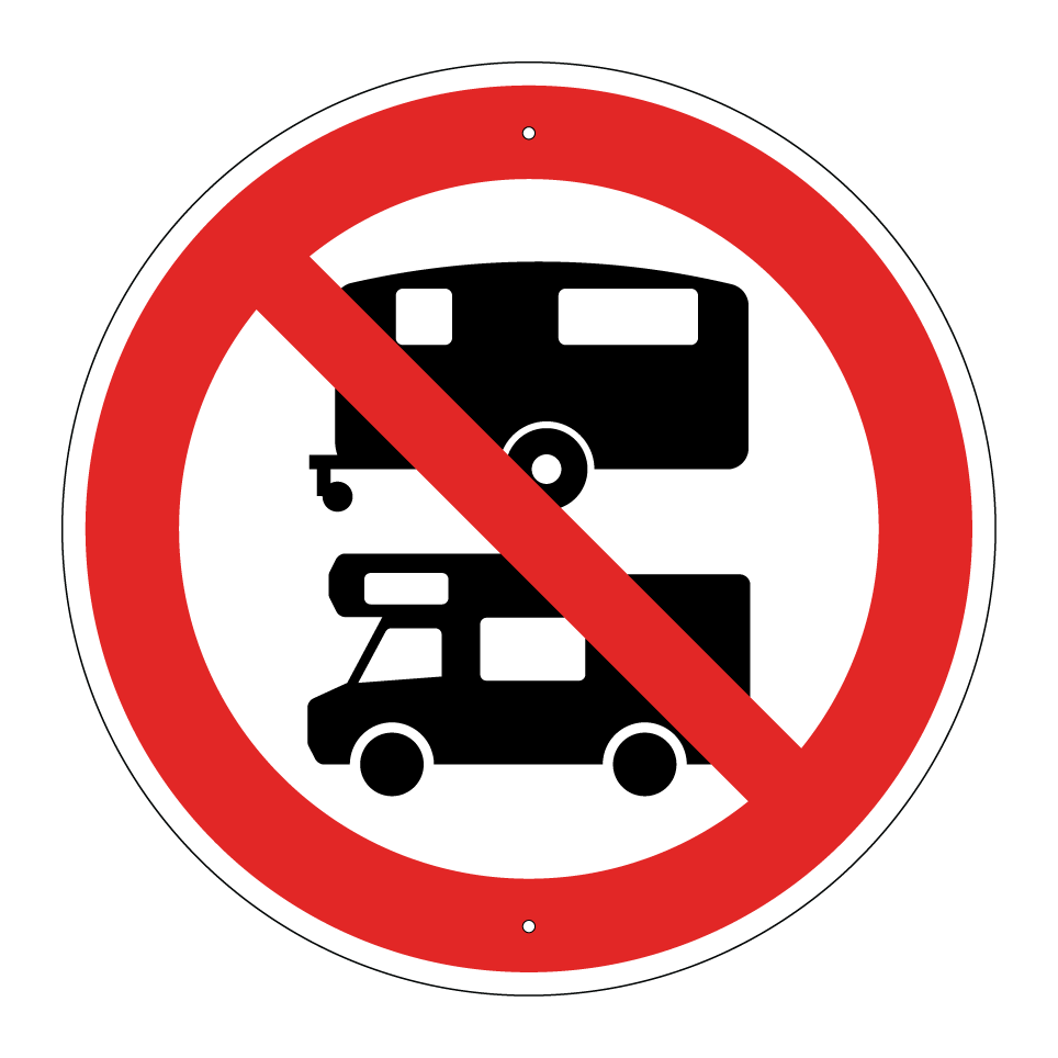 Prohibido caravanas o autocaravanas