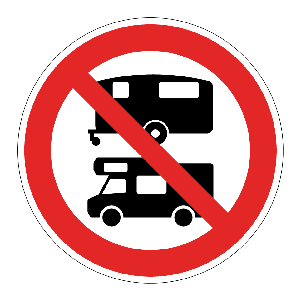 Prohibido caravanas o autocaravanas