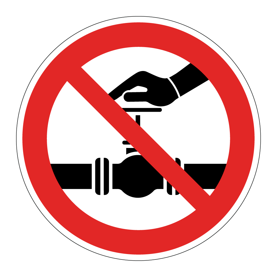 No operar la válvula