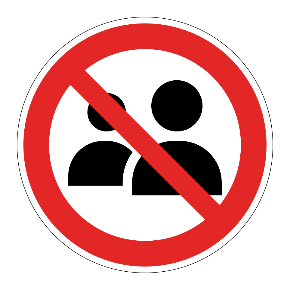 Prohibida la entrada a dos personas