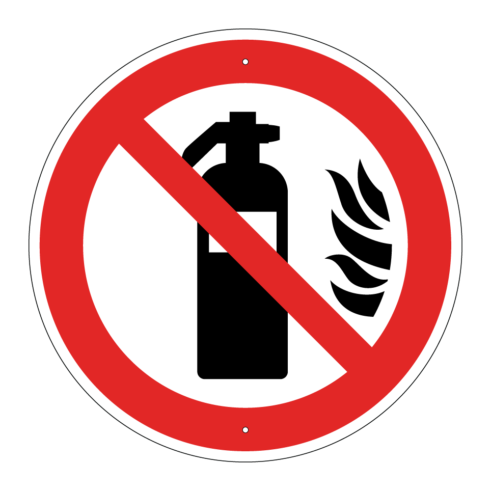 Prohibido usar extintores