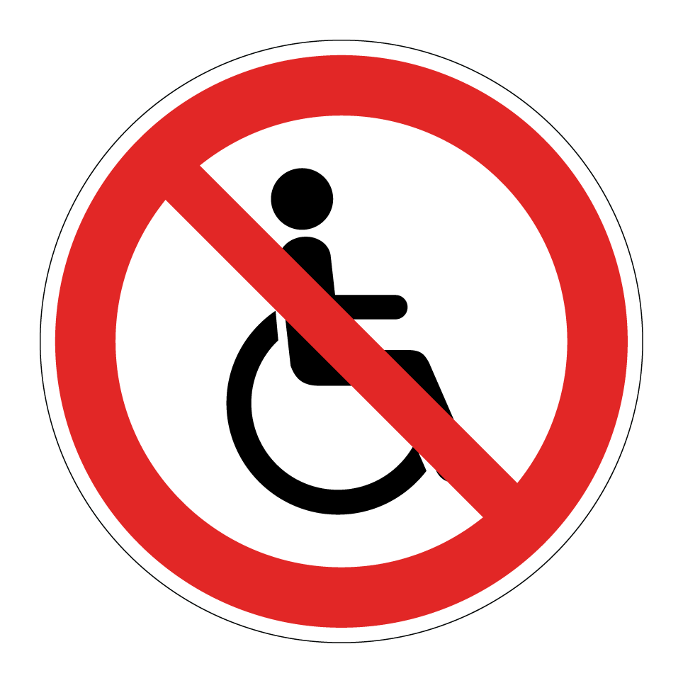 Prohibido sillas de ruedas