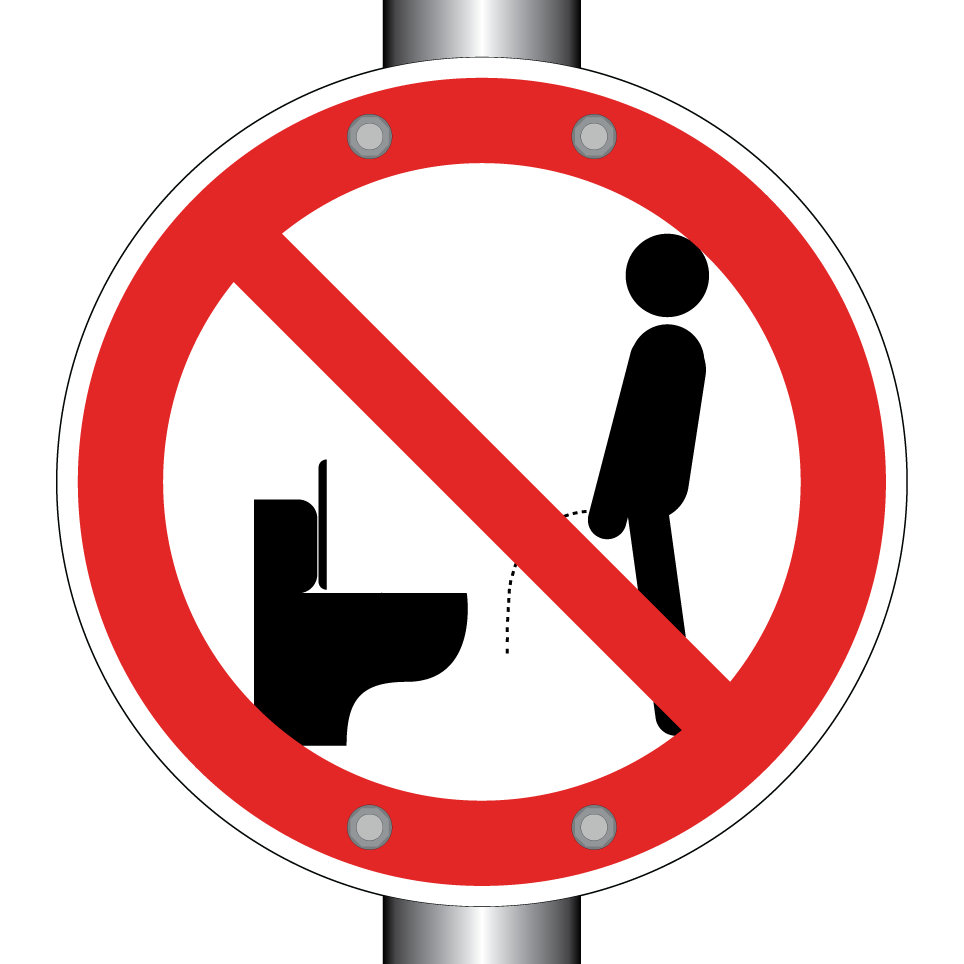 No orinar fuera del baño