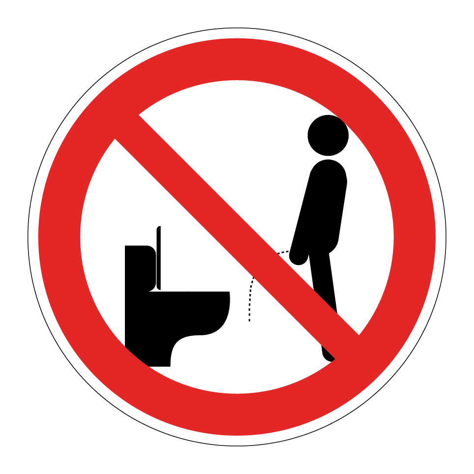 No orinar fuera del baño