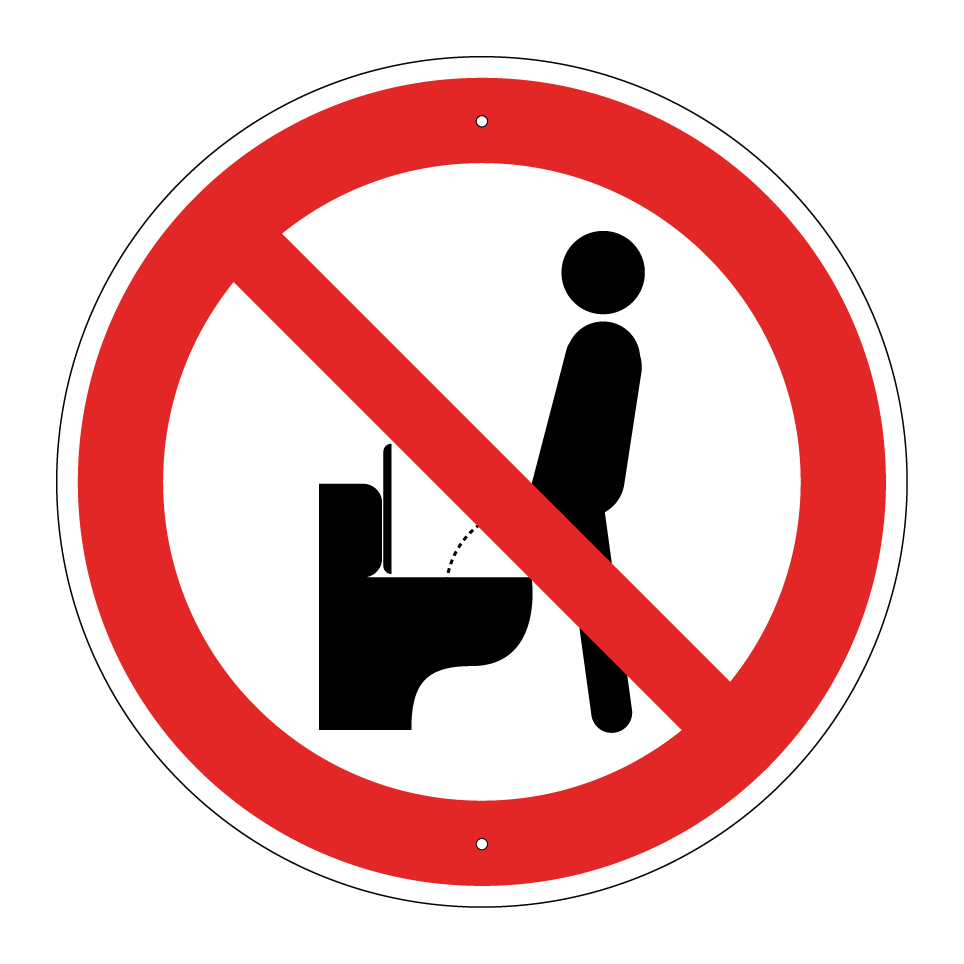 Prohibido orinar de pie