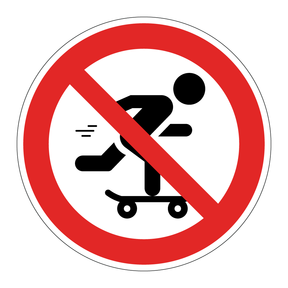 Prohibido andar en monopatín