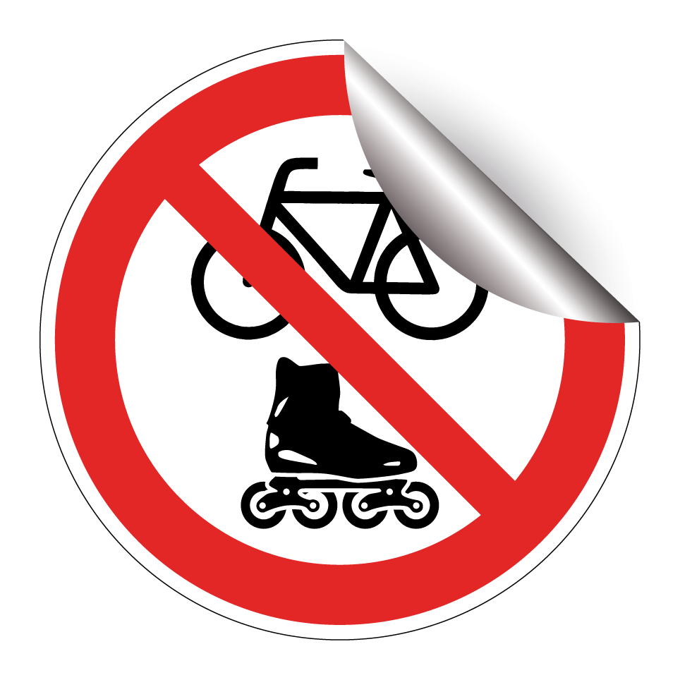 Prohibido bicicletas o patinaje en línea