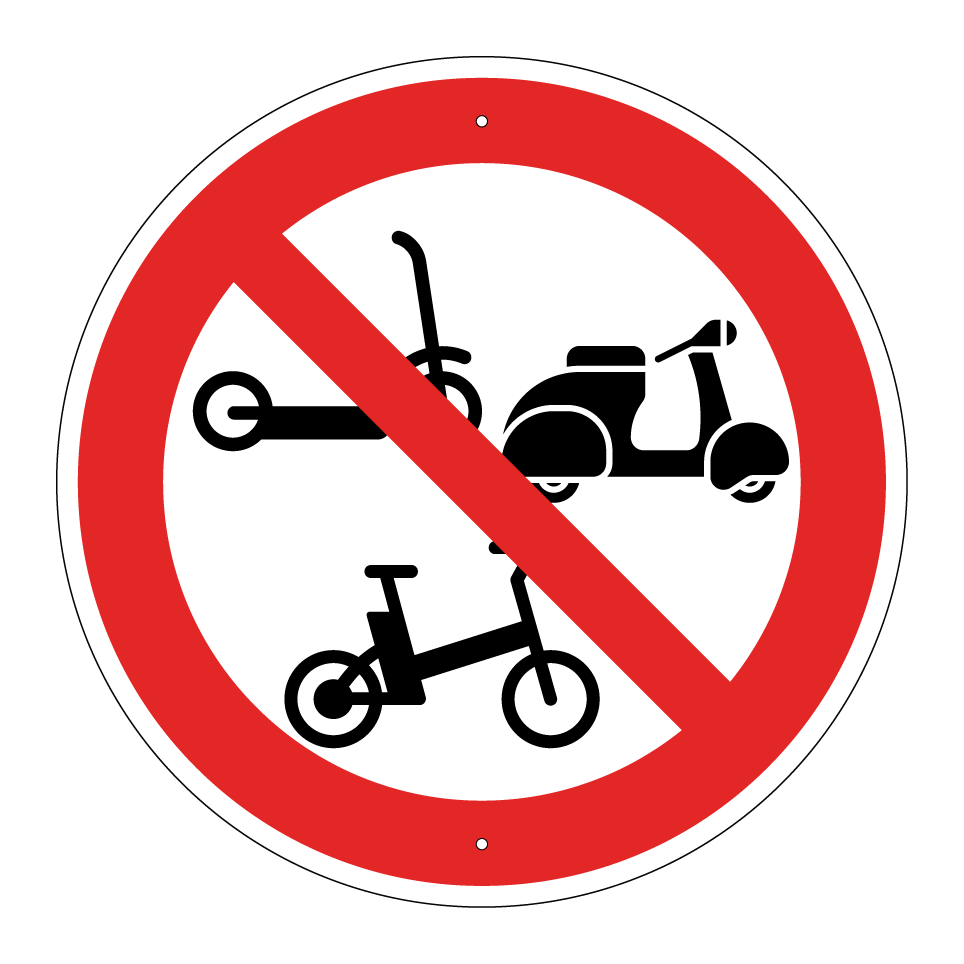 Prohibido patinetes, ciclomotores o bicicletas eléctricas