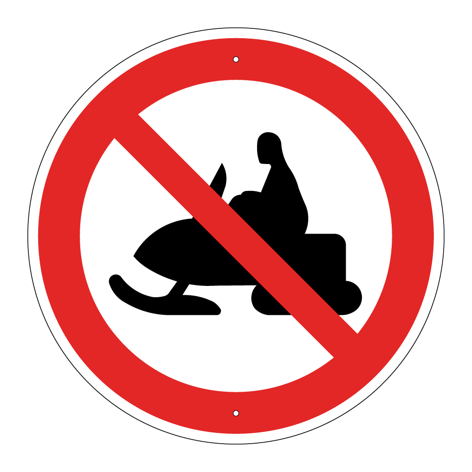 Prohibido motos de nieve