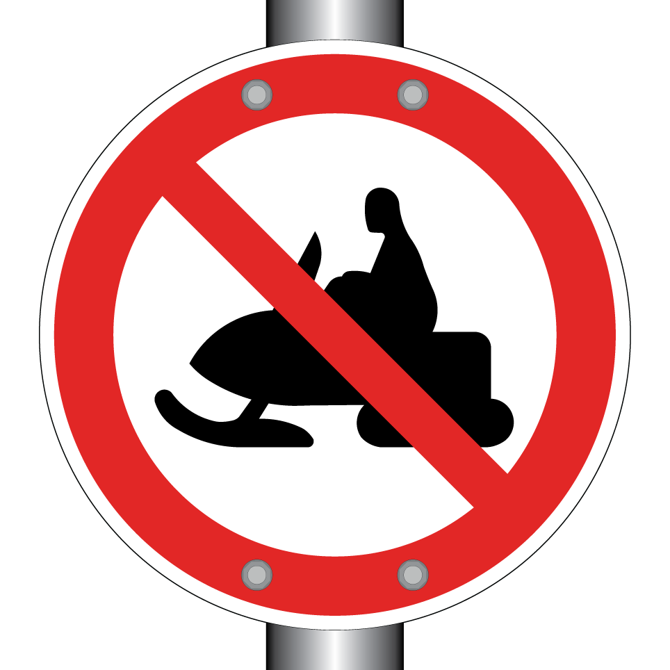 Prohibido motos de nieve