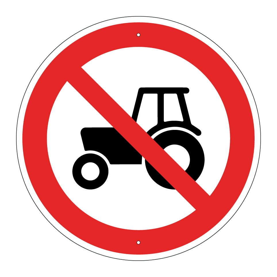 Prohibido tractores
