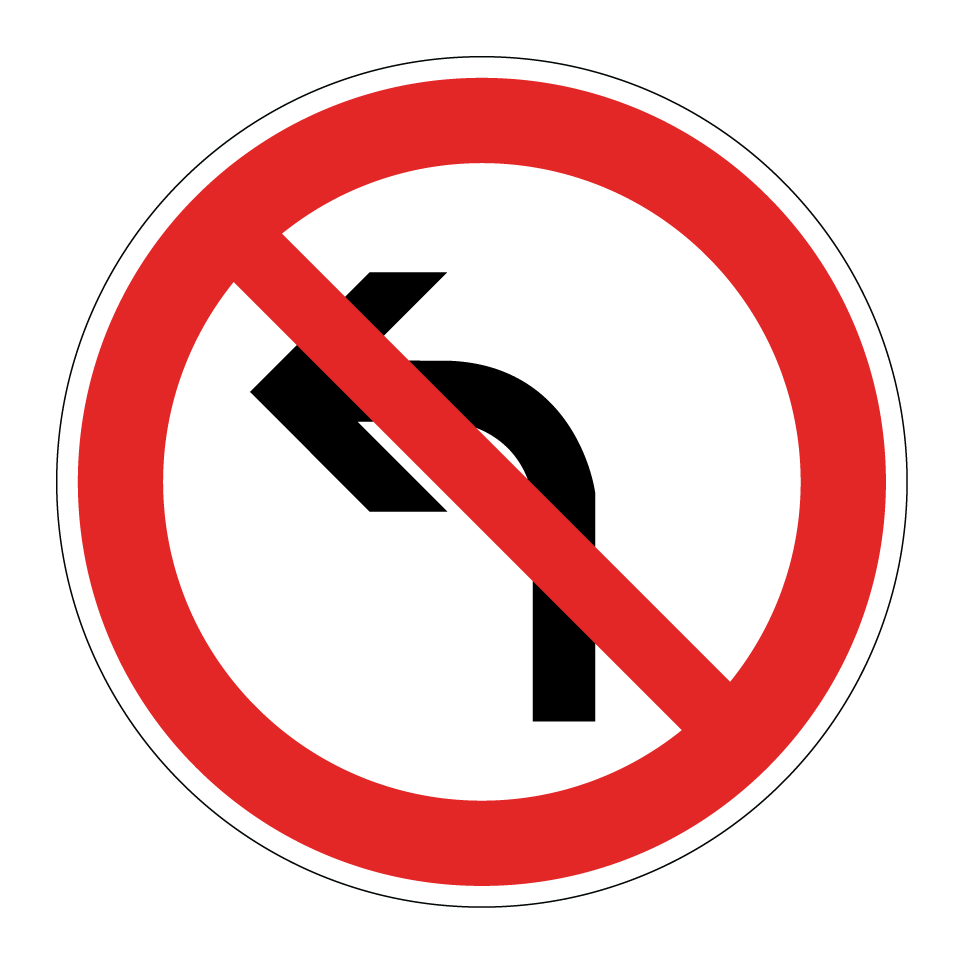 No girar a la izquierda