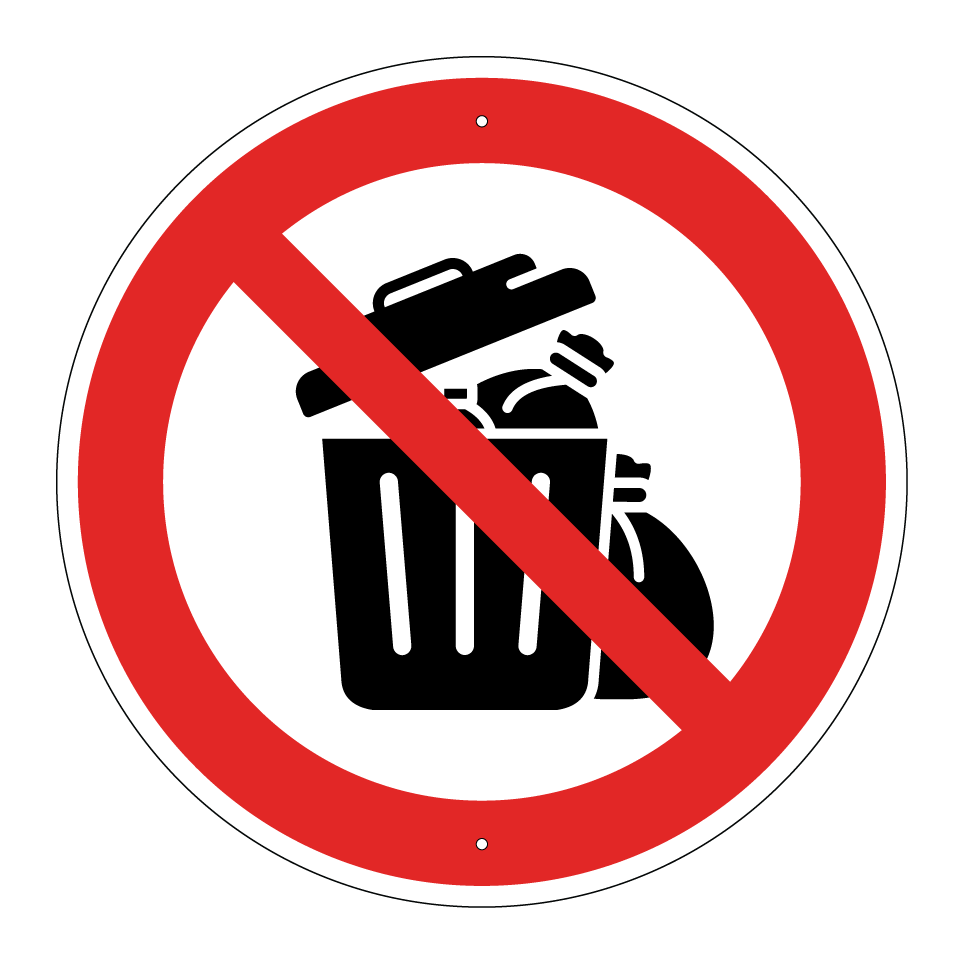No tirar basura en los contenedores