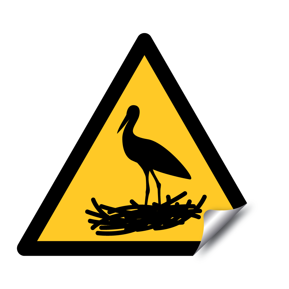 Aves nidificantes, precaución