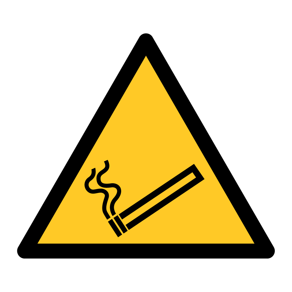 Advertencia fumar / Peligro de incendio por fumar
