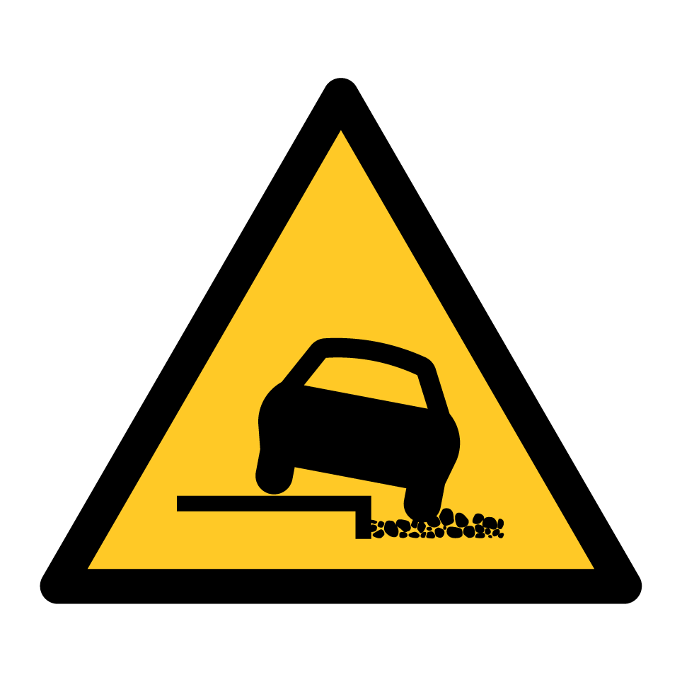 Advertencia borde de carretera inestable