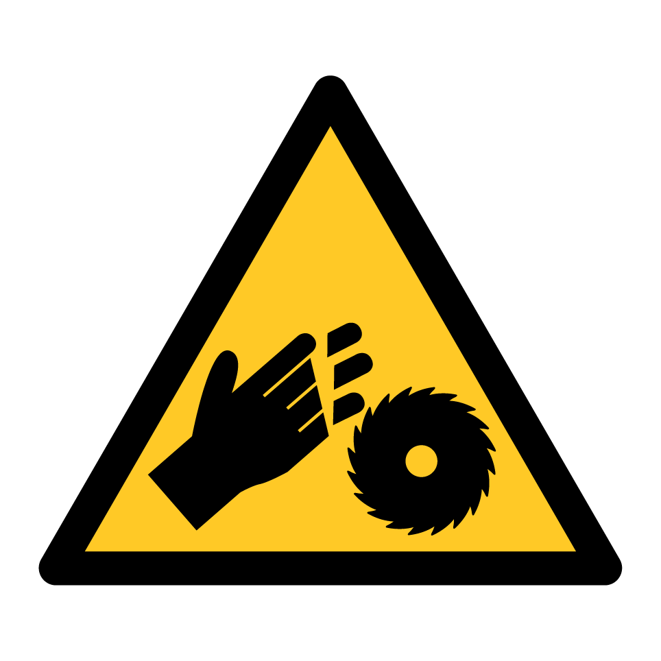 Advertencia lesión en la mano