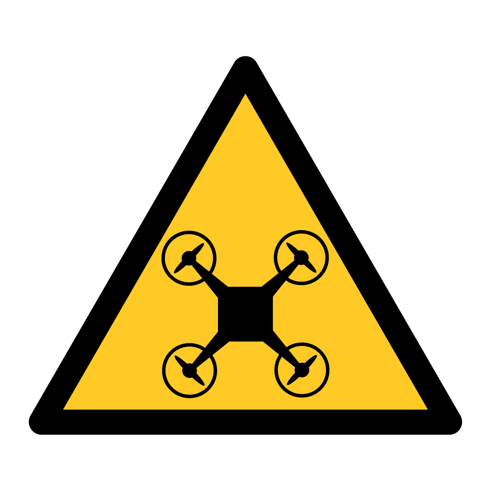 Actividad de drones de advertencia