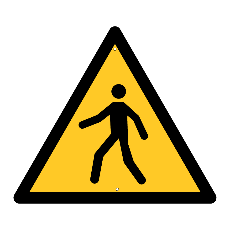 Advertencia cruce peatonal