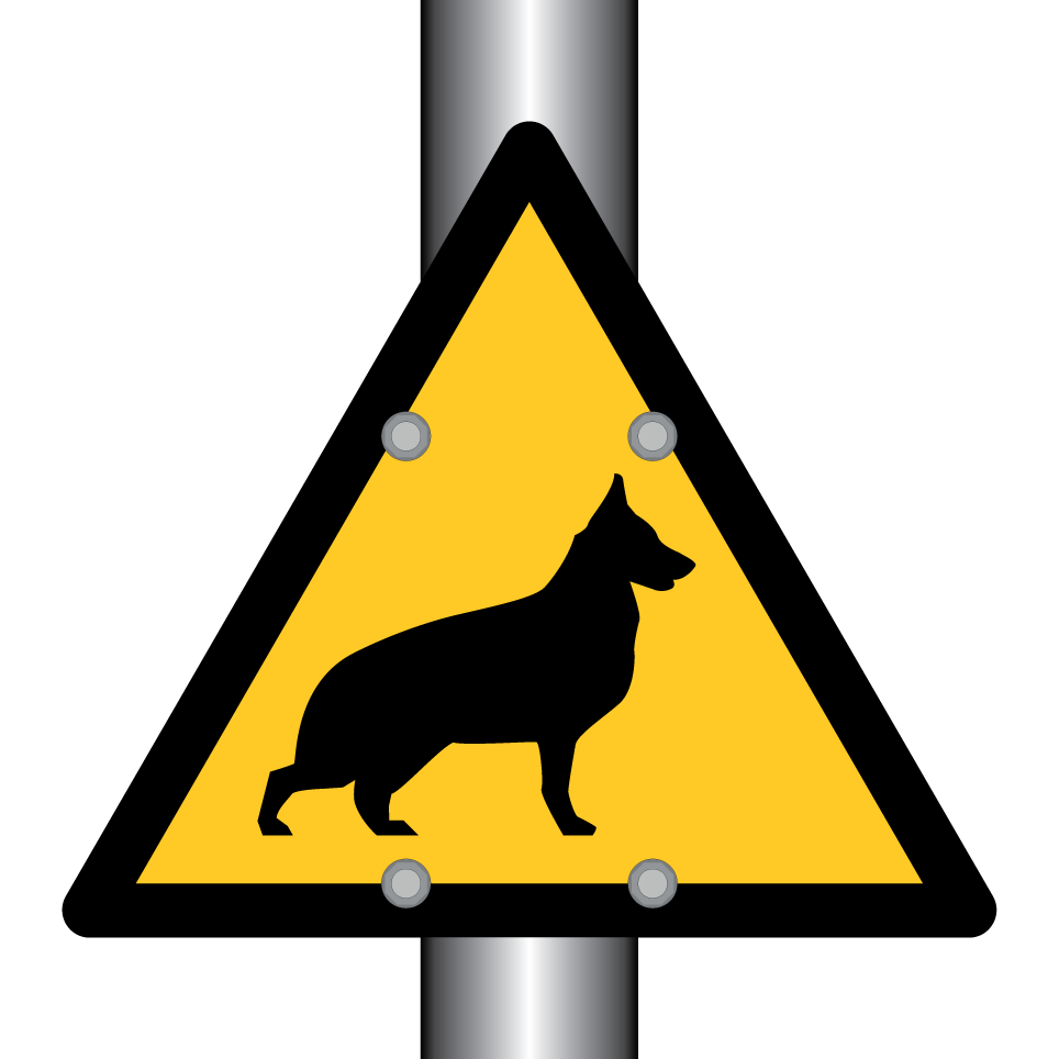 Perro guardián de advertencia
