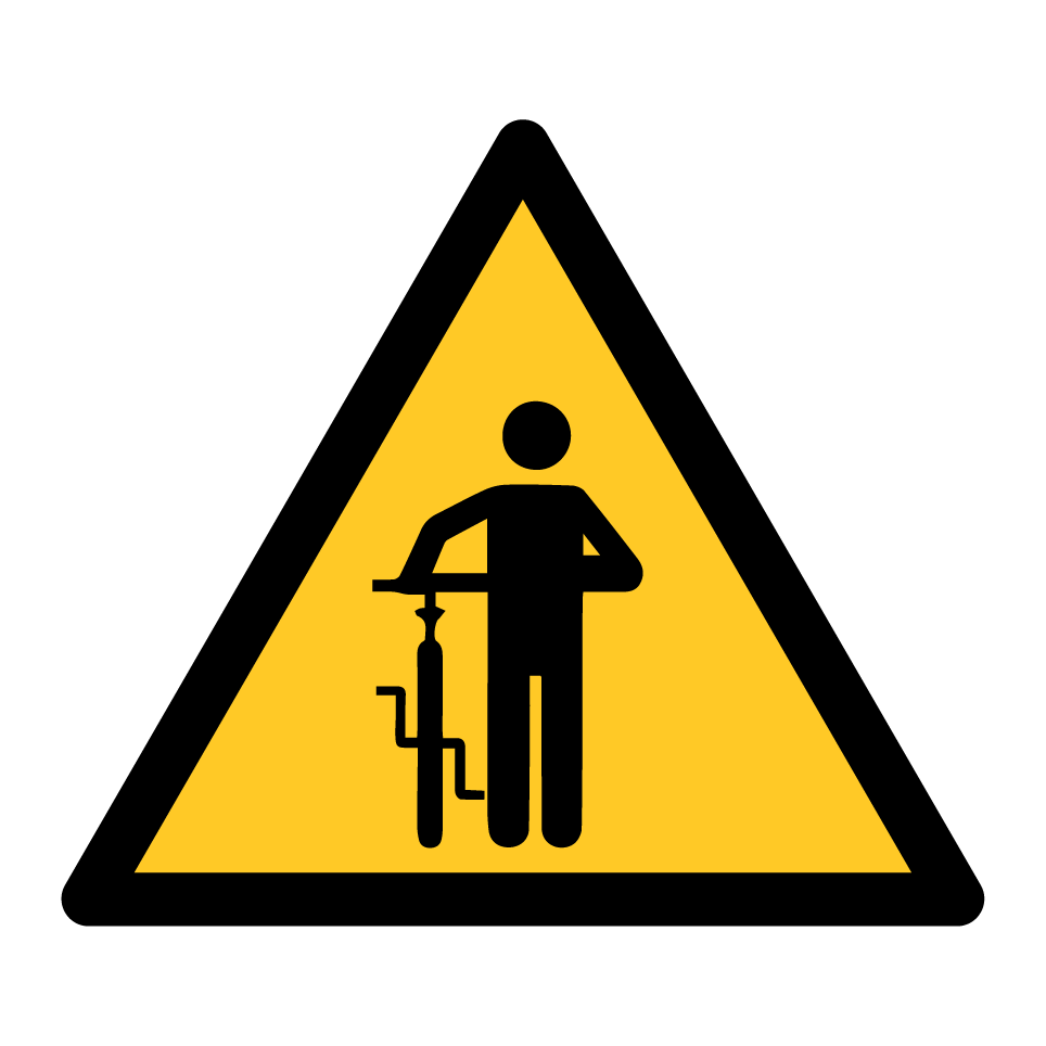 Advertencia empuje de bicicleta