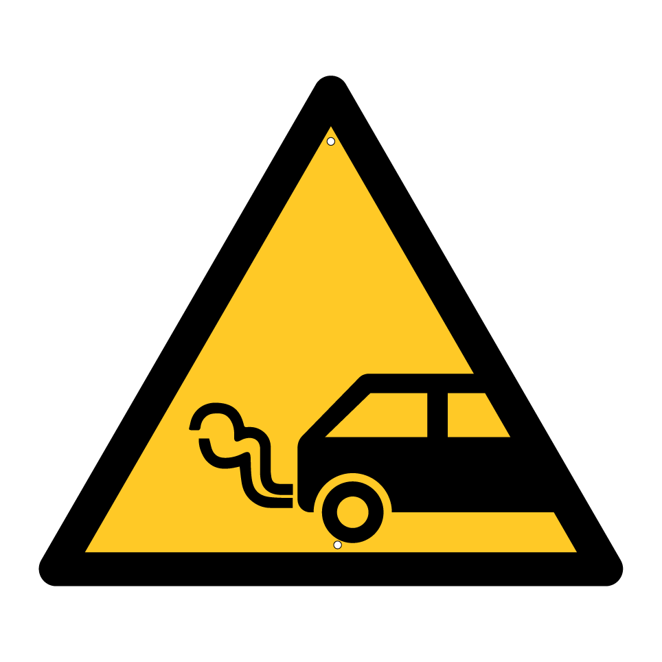 Advertencia escape de coche