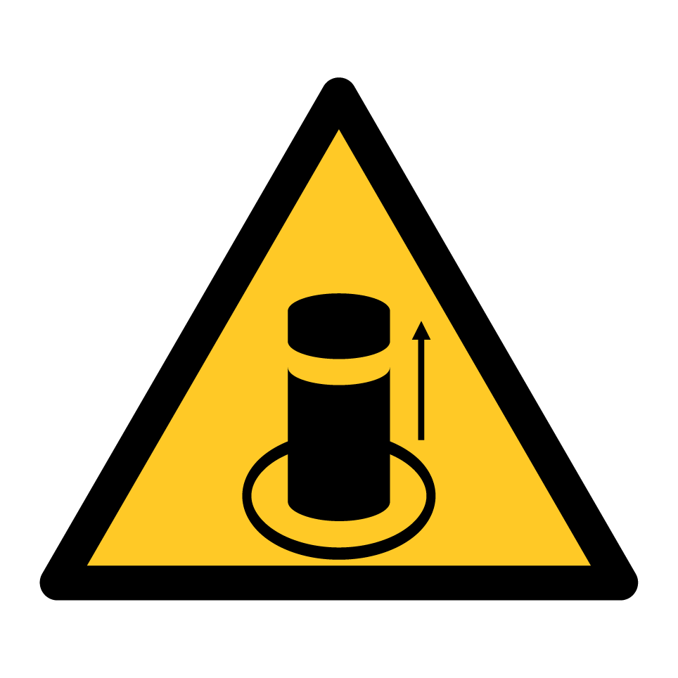 Bolardo emergente de advertencia